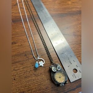 OS | Lot of 2 Owl Necklaces